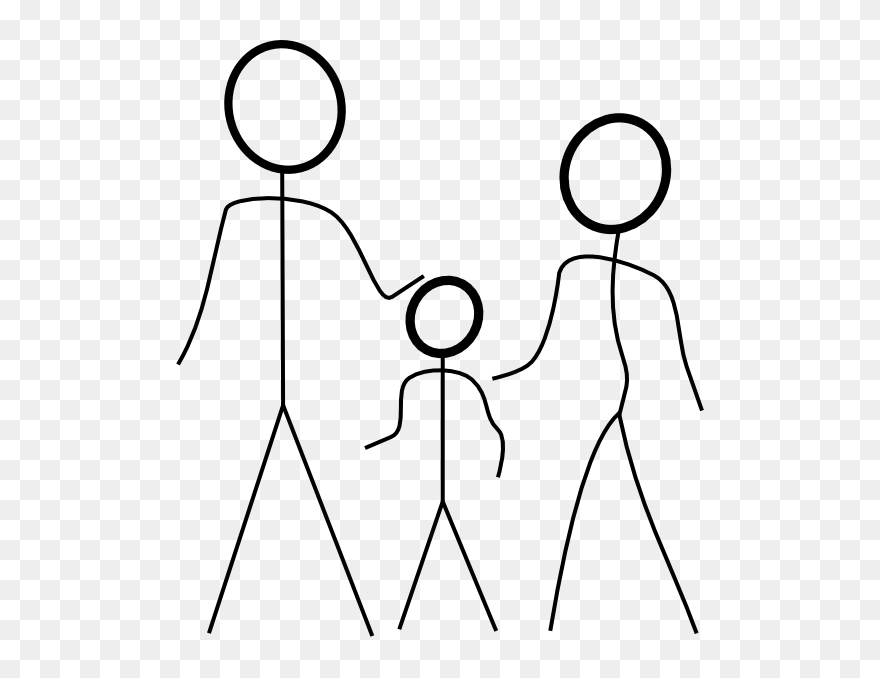 Stick Figure Parent And Child Clipart