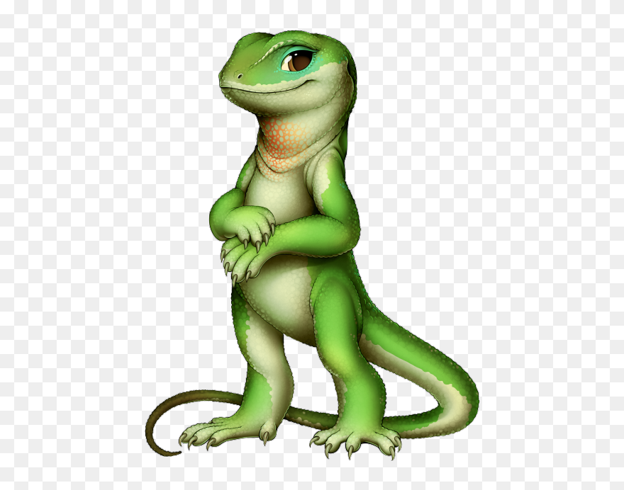 Lizard Clipart Green Anole - Lizard Furry - Png Download