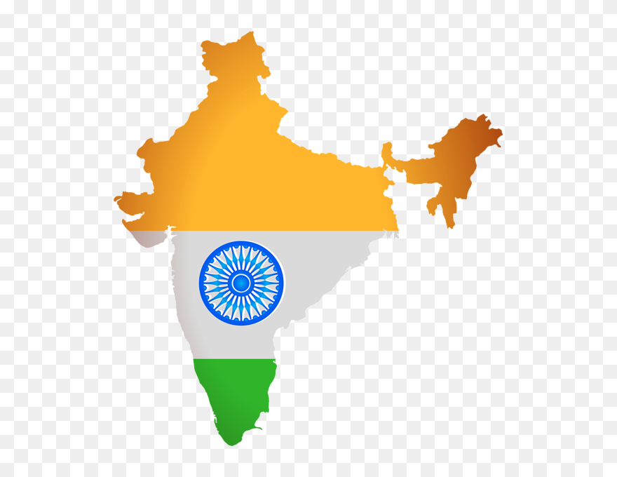 India Flag Clipart Png - Himachal Pradesh On India Map Transparent Png