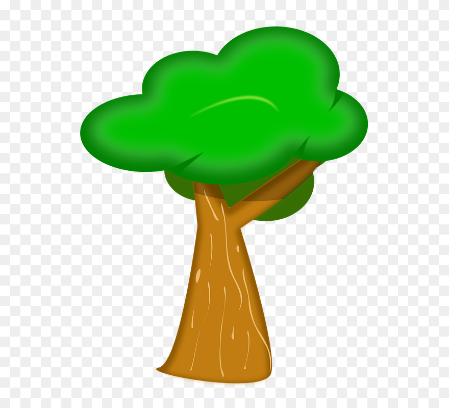 Bark Clipart Tree Trunk , Png Download - Trees And Flowers Cartoon Transparent Png