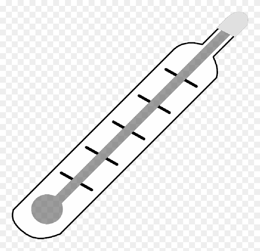 Thermometer, Cold, Measure, Temperature - Clip Art For Thermometer Black And White - Png Download
