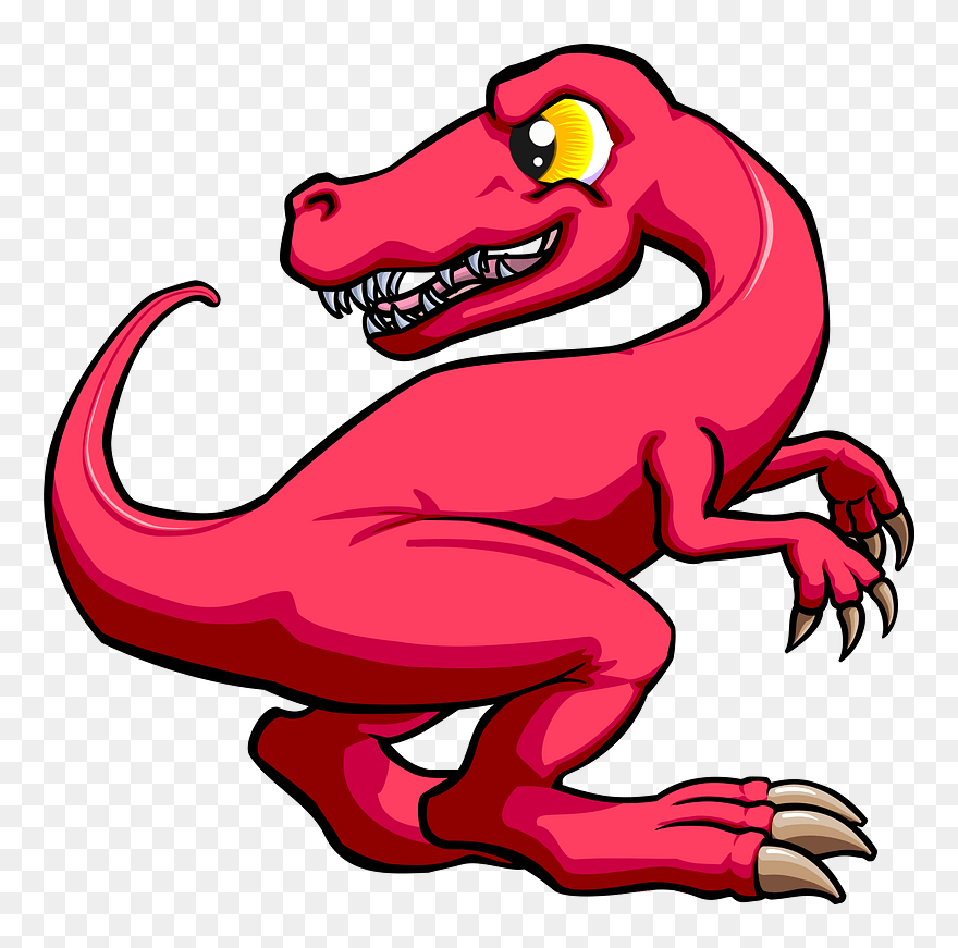 Coelophysis 04 Clipart - Dangerous Dragon Cartoon - Png Download