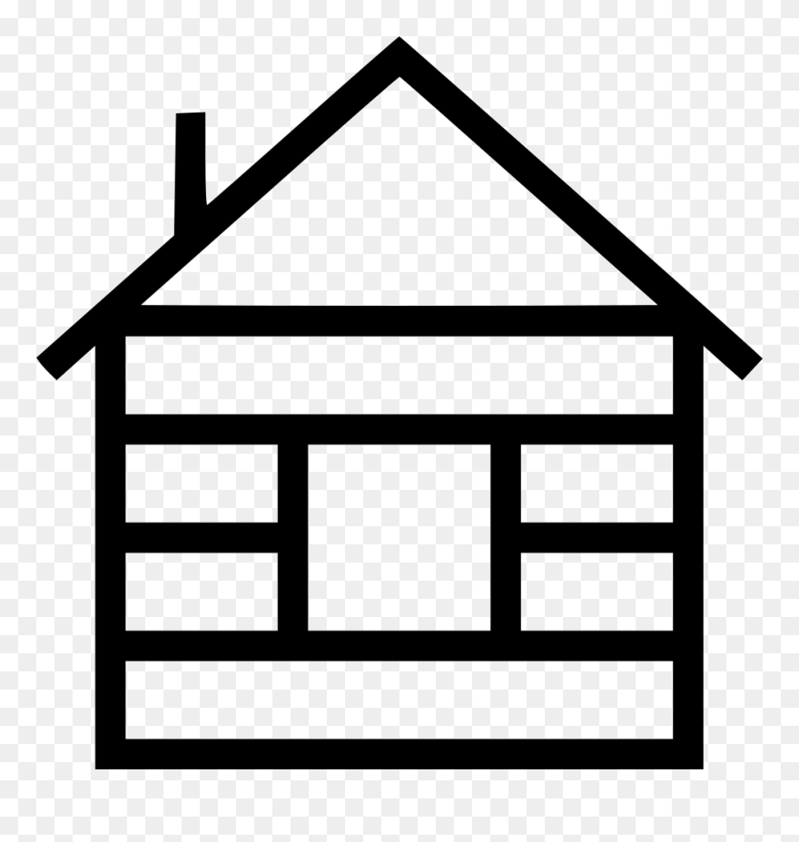 Wood Cabin - Cabin Icon Png Clipart