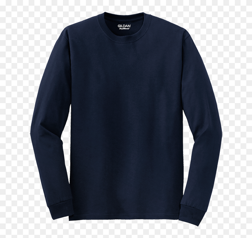 Sweatshirt Clipart Long Sleeve - Black Long Sleeve Shirt Front - Png Download