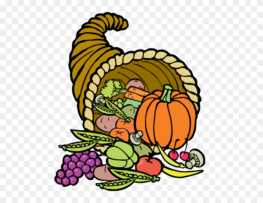 Cornucopia Clip Art - Pumpkin - Png Download
