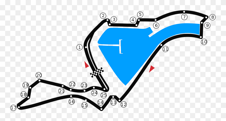 Valencia Street Circuit Layout Clipart