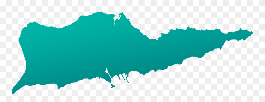 Transparent Skydiving Clipart - Outline St Croix Map - Png Download