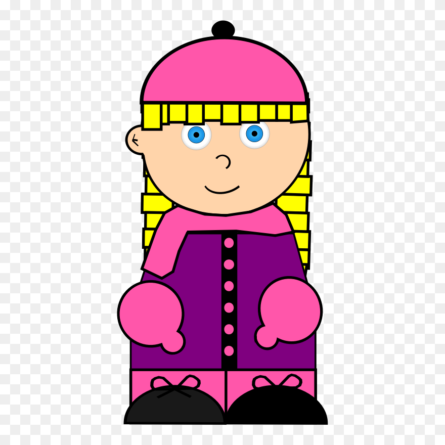 Kid - Copil Imbracat De Iarna Desen Clipart