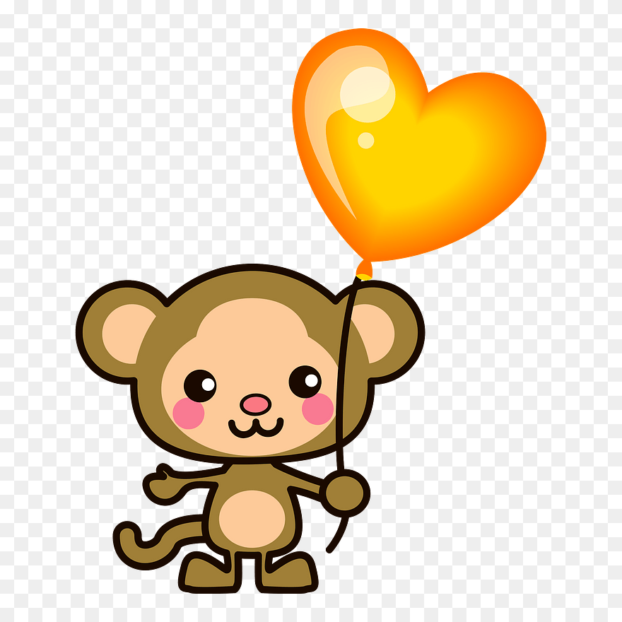 Monkey Balloon Animal Clipart - Png ตกแต่ง Transparent Png