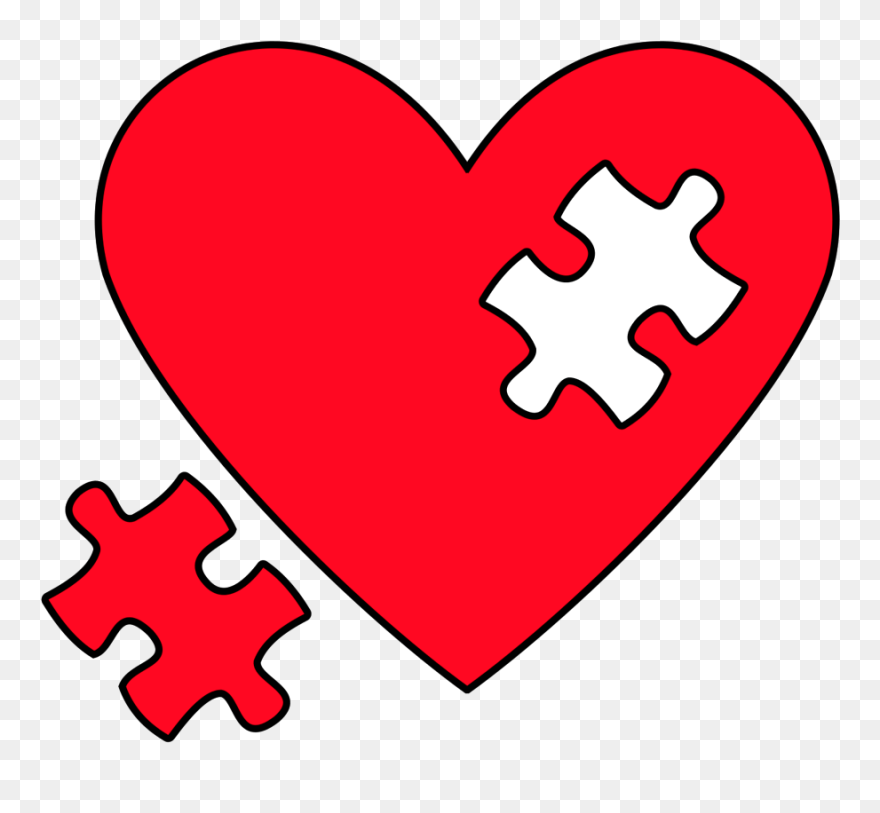 Jigsaw Puzzles Clip Art Image Heart - Puzzle Piece Heart Clipart - Png Download