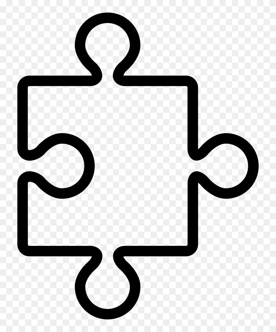 Puzzle Piece Outline - Imagen De Una Pieza De Rompecabezas Clipart