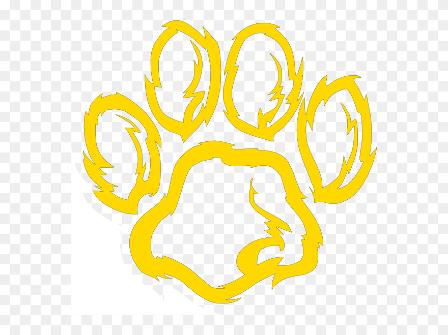 Gold Clipart Paw Print - Martin Middle School Logo - Png Download
