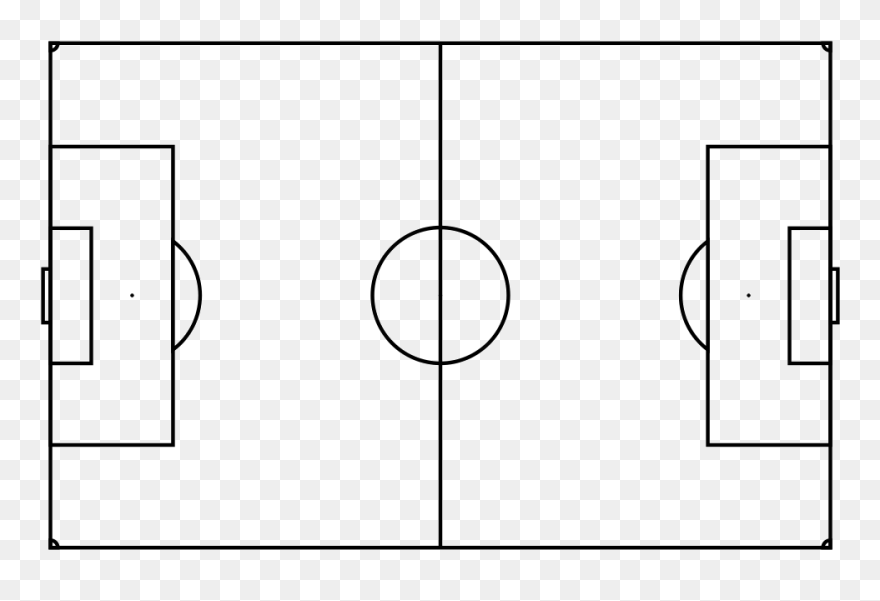 Soccer Field Football Pitch Svg Clip Arts - Football Pitch Black And White - Png Download