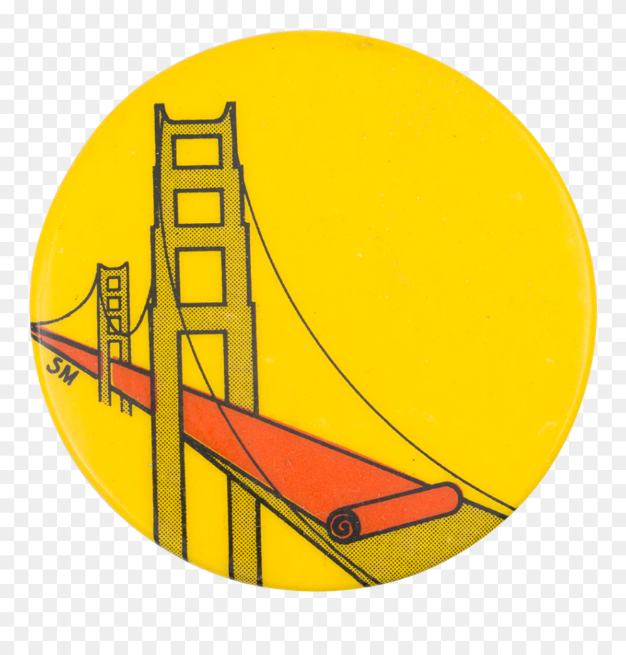 Golden Gate Bridge Art Button Museum - Golden Gate Bridge Clipart