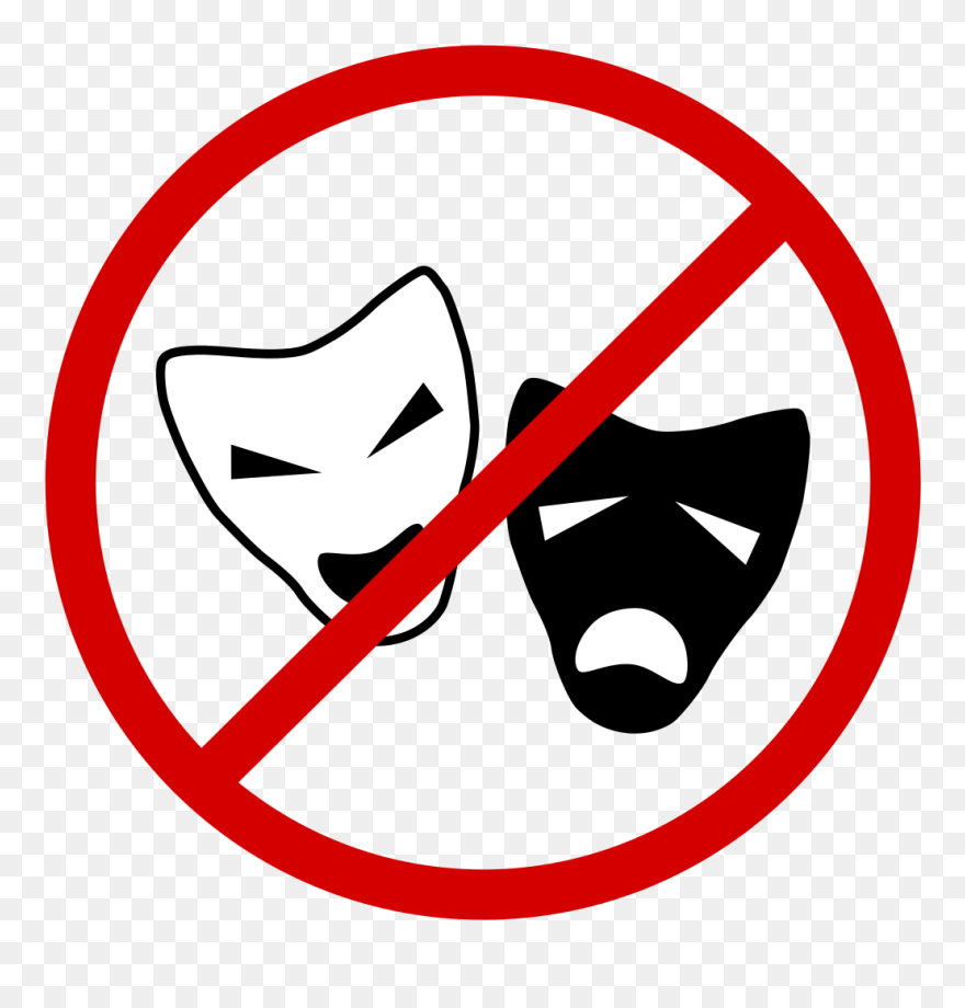 No Halloween Mask Allowed Sign Clipart