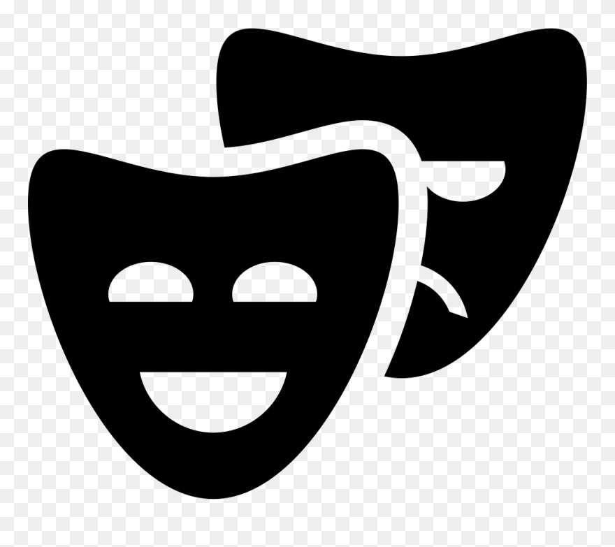 Comedy And Drama Masks - Psychopath Icon Clipart