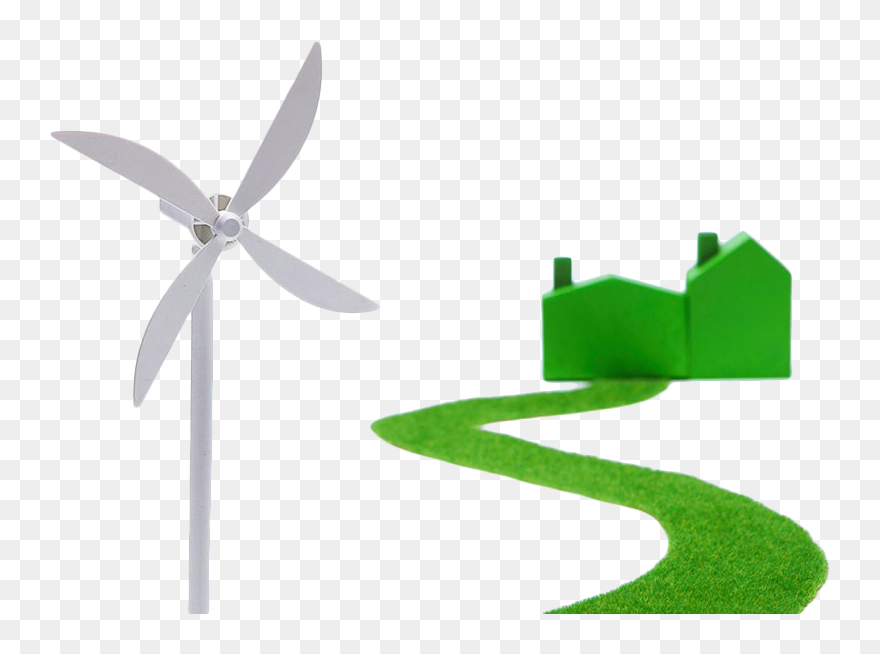 Transparent Wind Turbines Clipart - Wind Power - Png Download