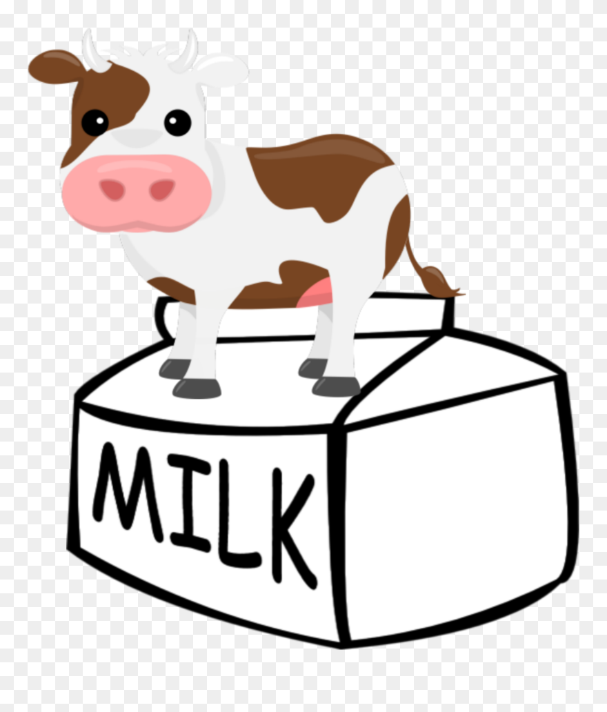 #milk #cows #scmilkbox - Cute Cow Clipart Transparent - Png Download