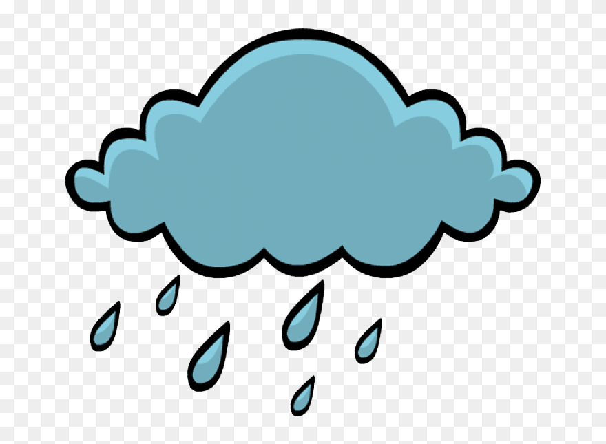 Rain Cloud Clipart - Rainy Weather Clipart - Png Download