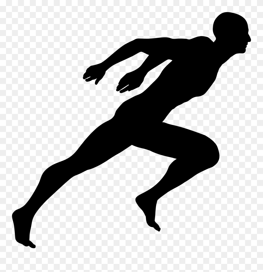 Sprint Running Sport - Transparent Running Man Silhouette Clipart