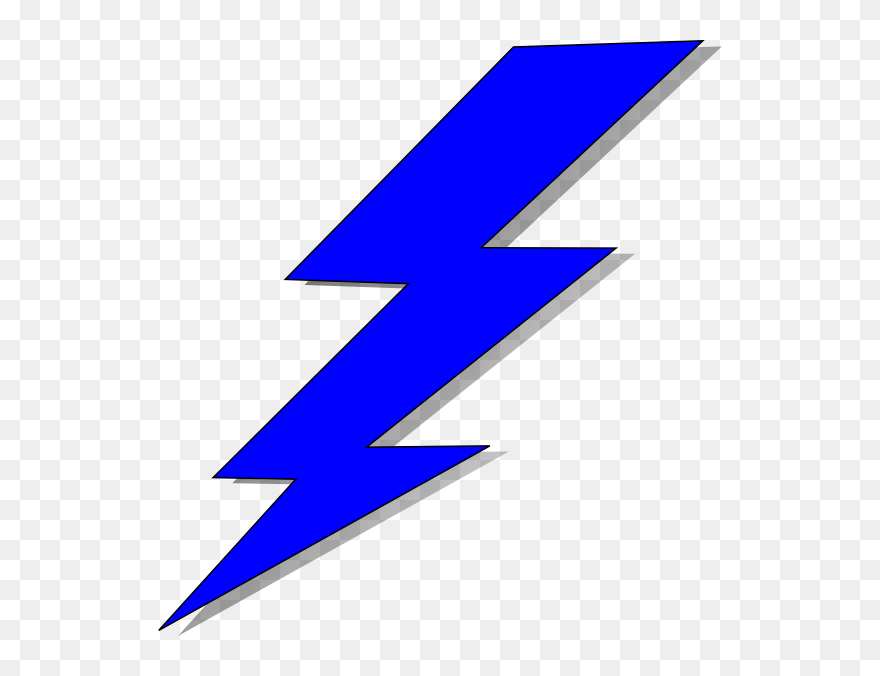 Blue And Yellow Lightning Bolt Clipart