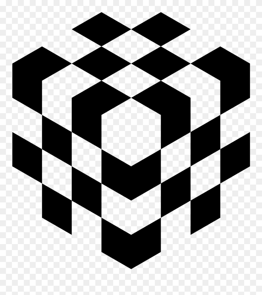 Checkered Cube Svg Clip Arts - Chess Board Png 3d Transparent Png