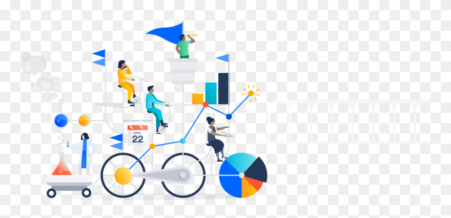 Illustration Of Multiple People On An Intricate Bike Clipart