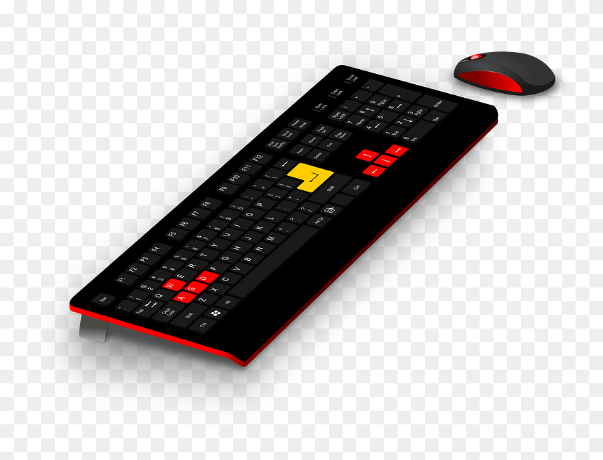 Generic Gaming Keyboard/mouse Clipart - Gaming Pc Clipart - Png Download