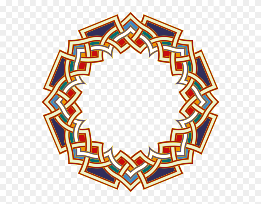 Transparent Quran Line Symmetry Circle Clipart For - Islamic Design Clipart - Png Download