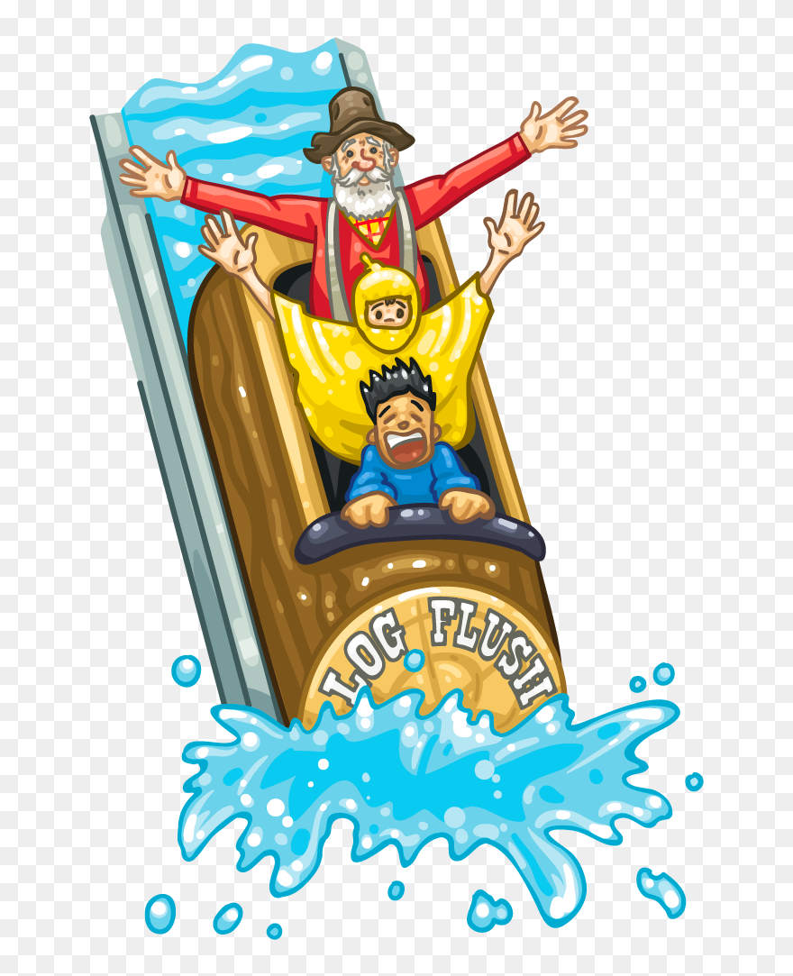 Log Flume Clipart - Png Download