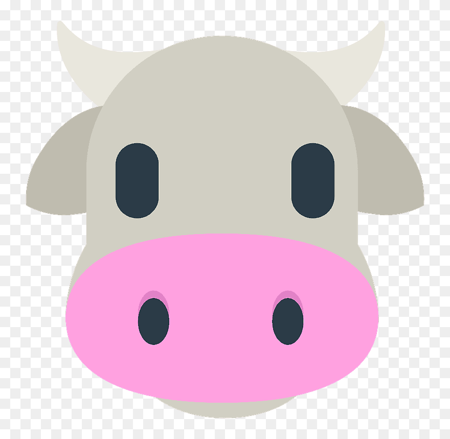 Cow Face Emoji Clipart - Cow Face Emoji - Png Download