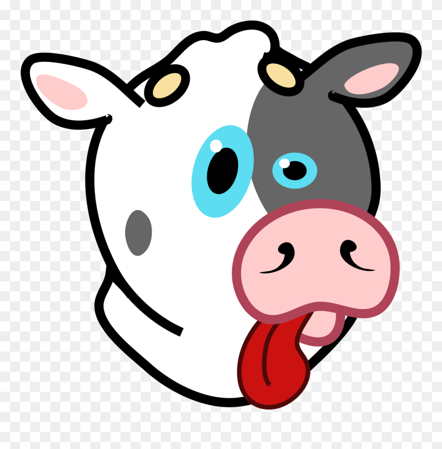 Cow With Tongue Out Cover Art Clipart
