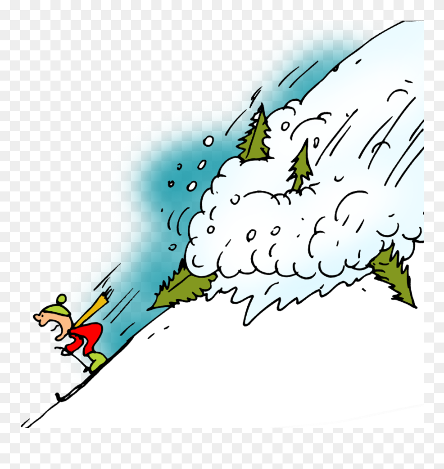 Video Animated Clipart Natural - Cartoon Snow Avalanche Avalanche - Png Download