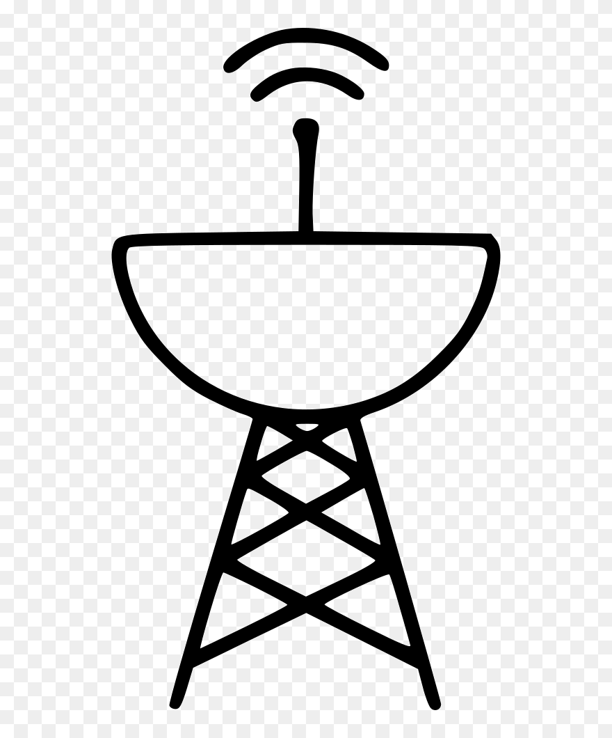 Radar Satellite Dish Antenna Radio Signal Wave - Transmitter Icon Clipart