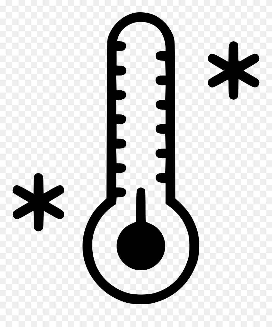 Transparent Cloudy Png - Thermometer Black And White Clipart