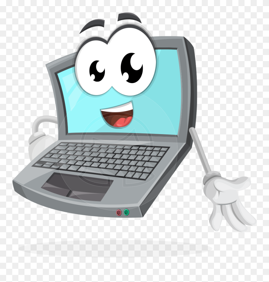 Transparent Laptop Cartoon Png - Computer Cartoon Png Transparent Clipart
