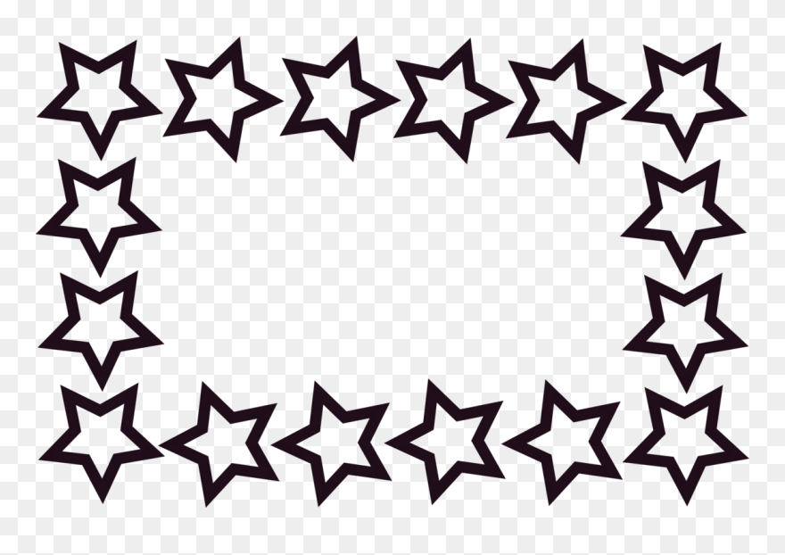 Angle,symmetry,area - Star Border Clip Art - Png Download