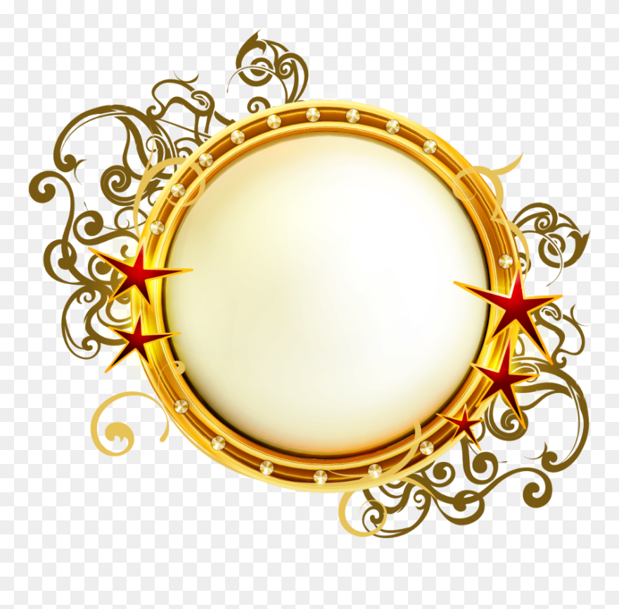 Mq Yellow Stars Light Glow Frames Border Borders - Border Lingkaran Keren Clipart