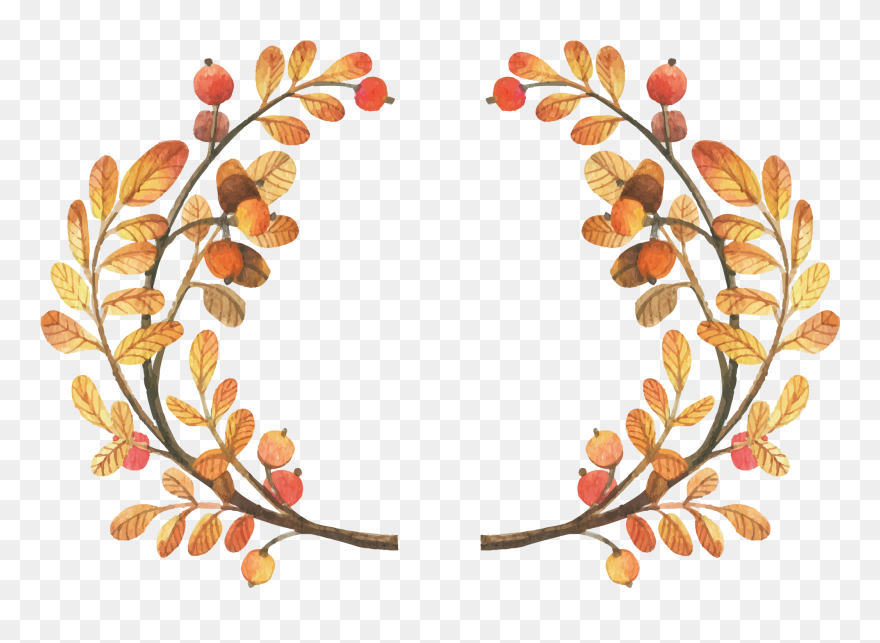 Pumpkin Border Png - Printable Autumn Leaves Border Free Clipart