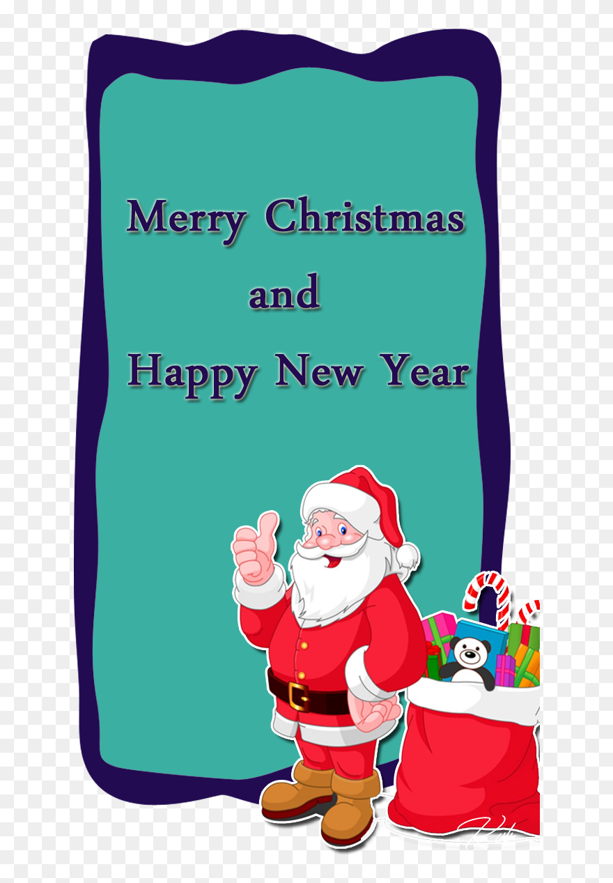 Free Download - Santa Claus Gift Clip Art - Png Download
