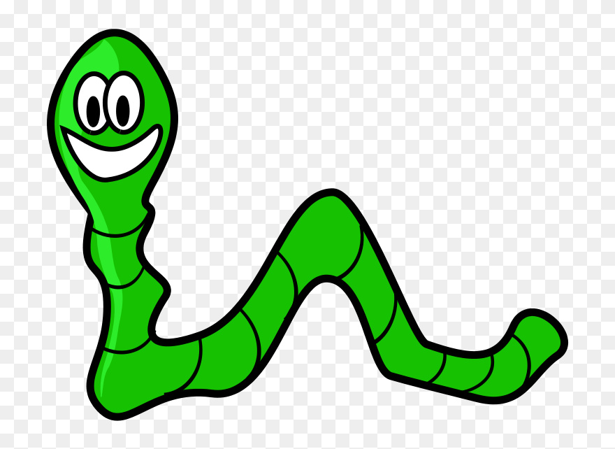 Clip Art Black And White Library Worm Clip Art Free - Clipart Inchworm - Png Download