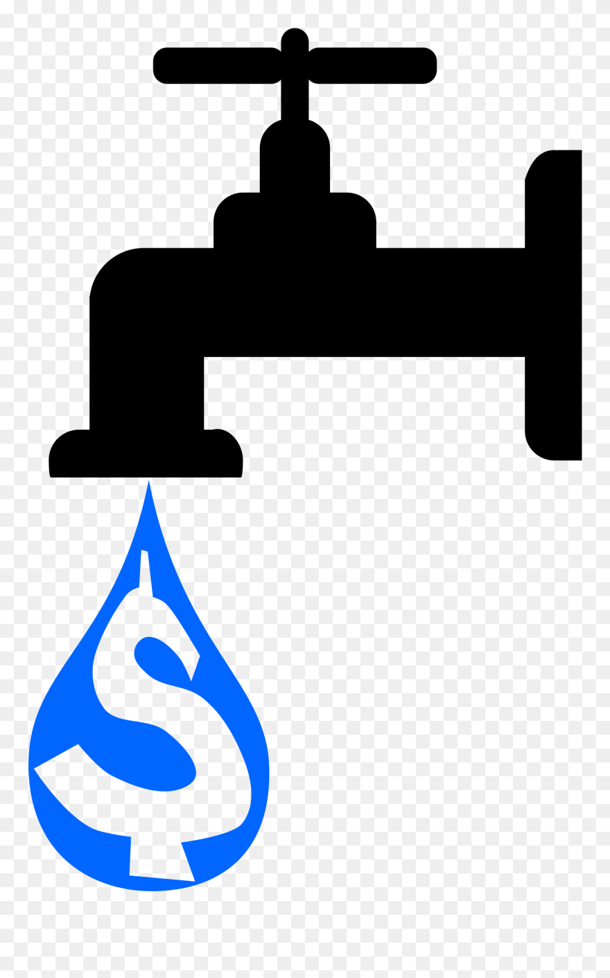 Money Clipart Water - Money Faucet Clipart - Png Download