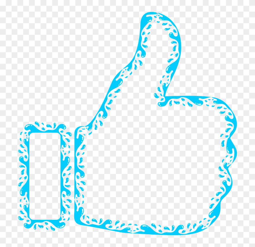 Thumbs Up Aqua - Clip Art - Png Download
