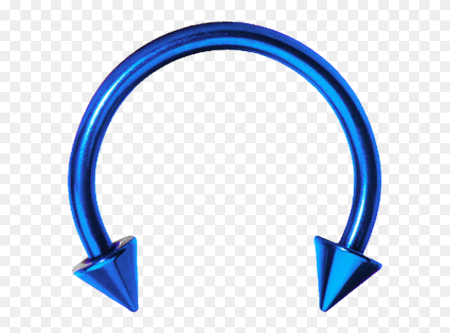 Horseshoe Blue Septum Piercing Clipart