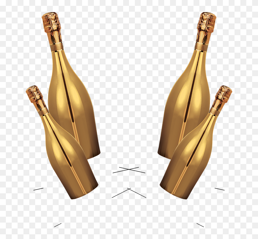 Computer Euclidean Vector File Champagne Wine Clipart - Champagne Gold Bottle Png Transparent Png