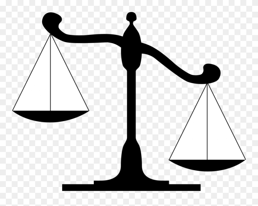 Lady Justice Measuring Scales Clip Art Judge - Scales Of Justice - Png Download