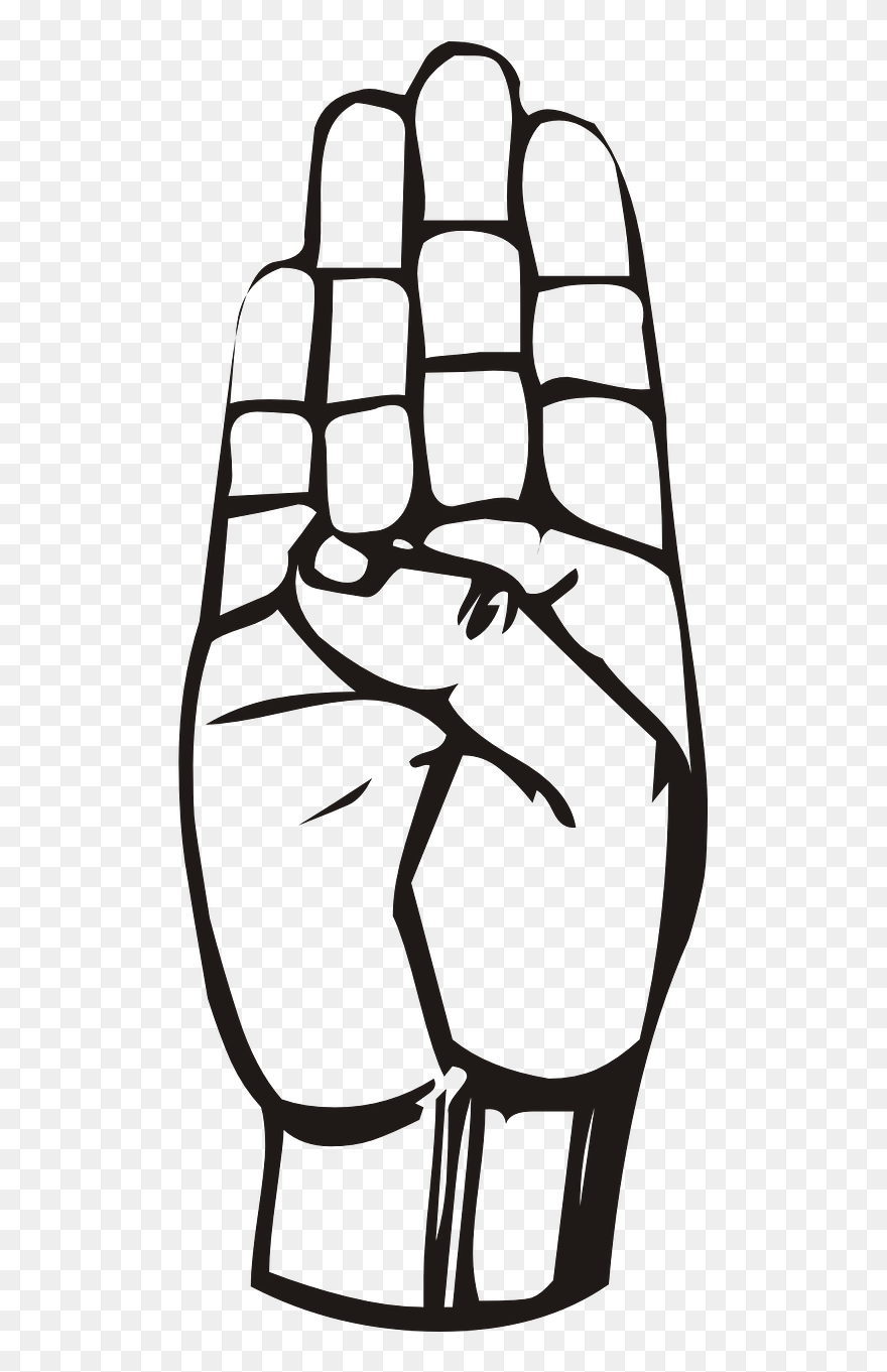 Sign Language B Clipart - Png Download