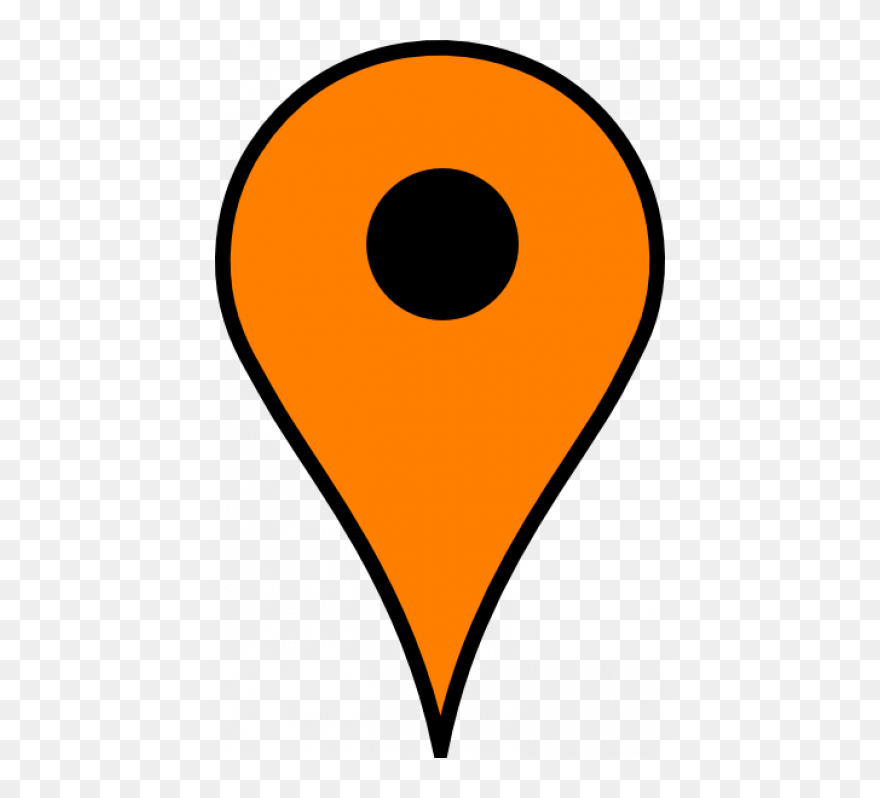 Google Maps Marker Transparent Clipart Jpg Black And - Google Map Orange Pins - Png Download