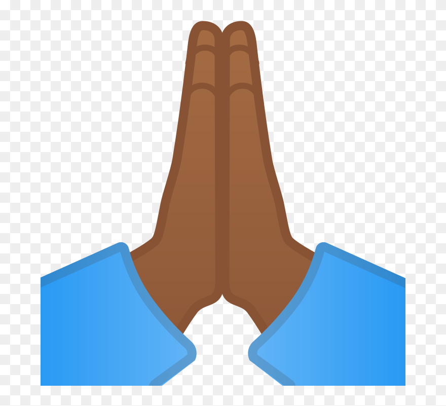 Noto Emoji Oreo 1f64f 1f3fe - Folded Hands Emoji Black Clipart