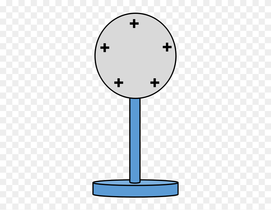 Charging Insulated Metal Sphere Charged Positive - Charging By Induction Diagram Clipart
